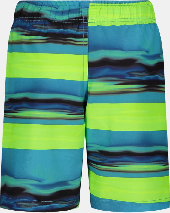 Little Boys' UA Serenity Stripe Swim Volley Shorts, Blue, pdpMainDesktop image number 1
